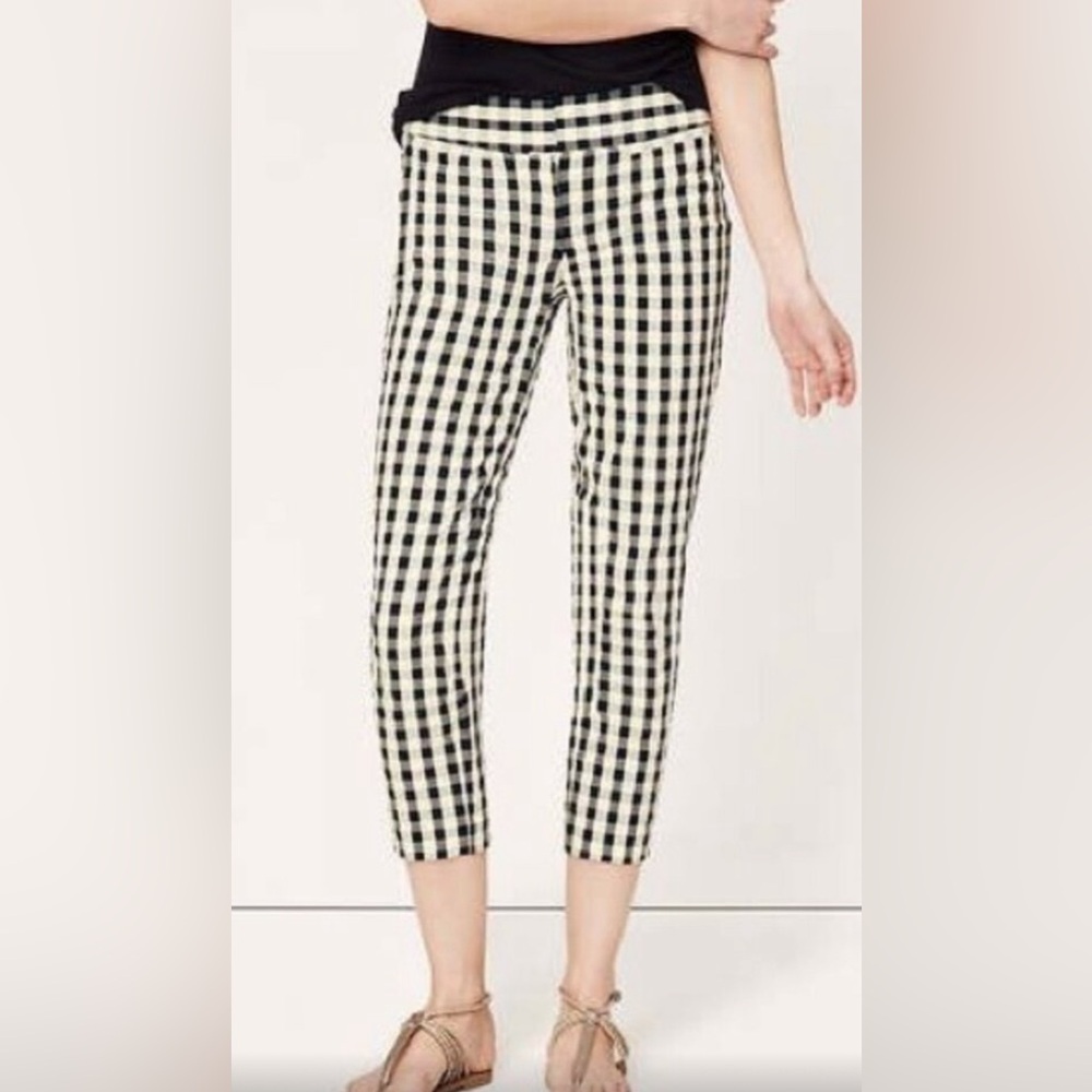 LOFT Marissa Checkered Trousers